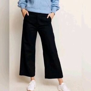 Able Aarti Made In India Black High Rise Wide Leg Jeans